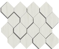Marvel Bianco Dol. Mosaico Esagono 3D